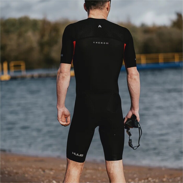 2024 Huub Mens Anemoi 2 SUB22 Bonded Tri Suit ANESUB22BG - Black / Graphite